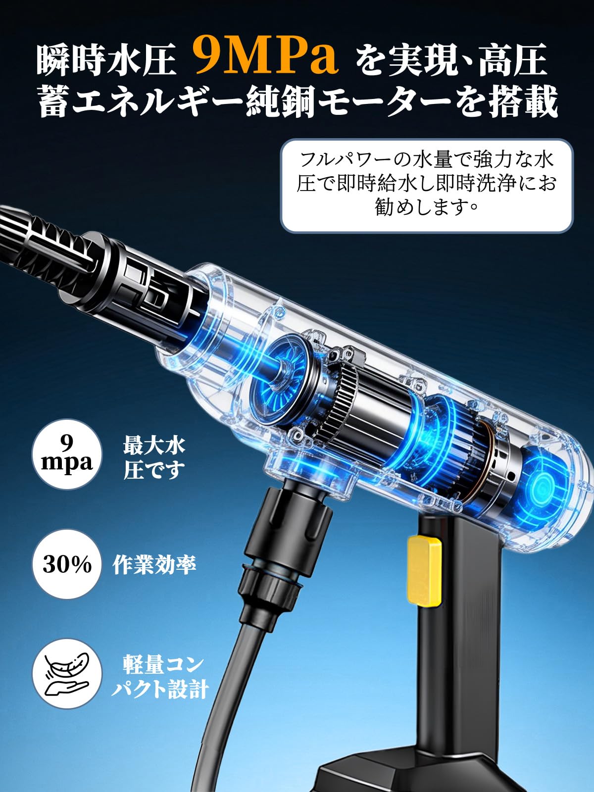 Amazon | 【2026新登場強化版】高圧洗浄機 コードレス 充電式 洗車機